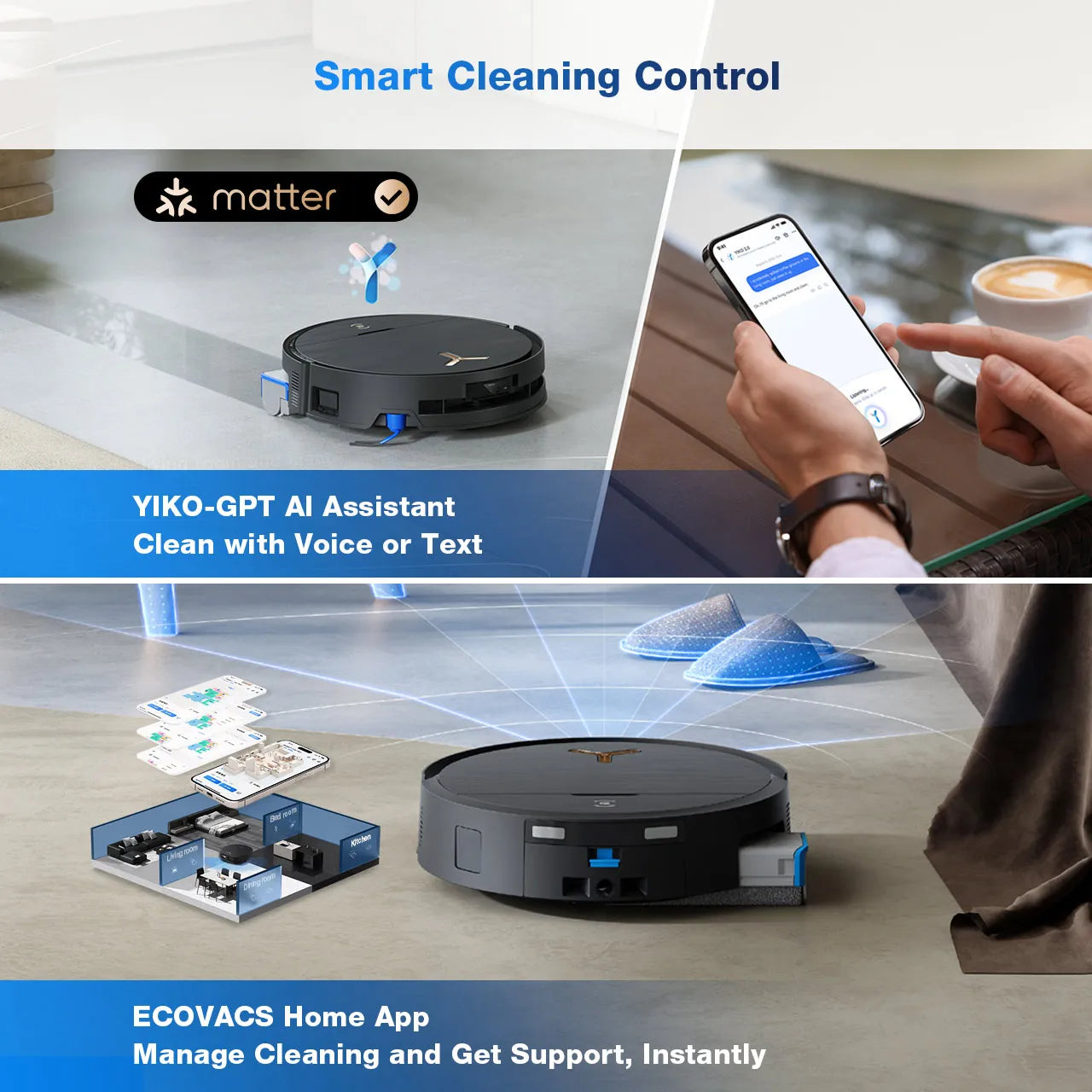 ECOVACS DEEBOT X9 PRO OMNI Robot Vacuum & Mop | Dual-Powered Flagship Cleaner