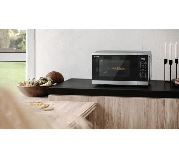 Sharp YC-MS252AU-S Solo Microwave – 25 L / 900 W (Silver)