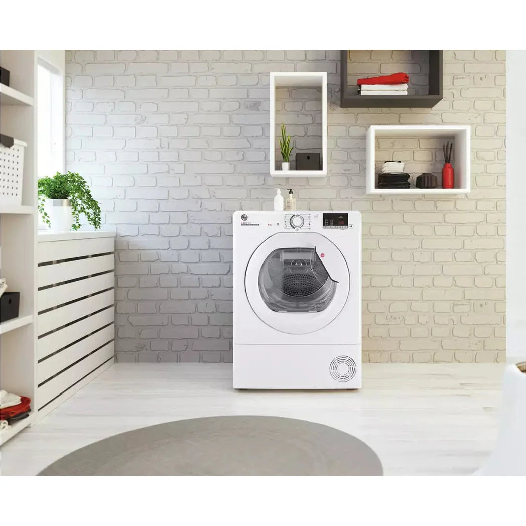 Hoover HLE H8A2DE 80 8KG Heat Pump Tumble Dryer - White | HLEH8A2DE-80 Hoover Washing Machine Lallys Electrical Ireland