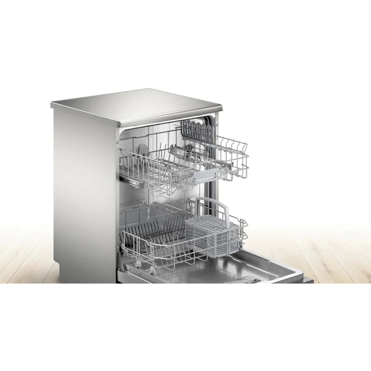 Bosch Series 2 free-standing dishwasher 60 cm Brushed steel anti-fingerprint | SMS26AI08G Bosch Dishwasher Lallys Electrical Ireland
