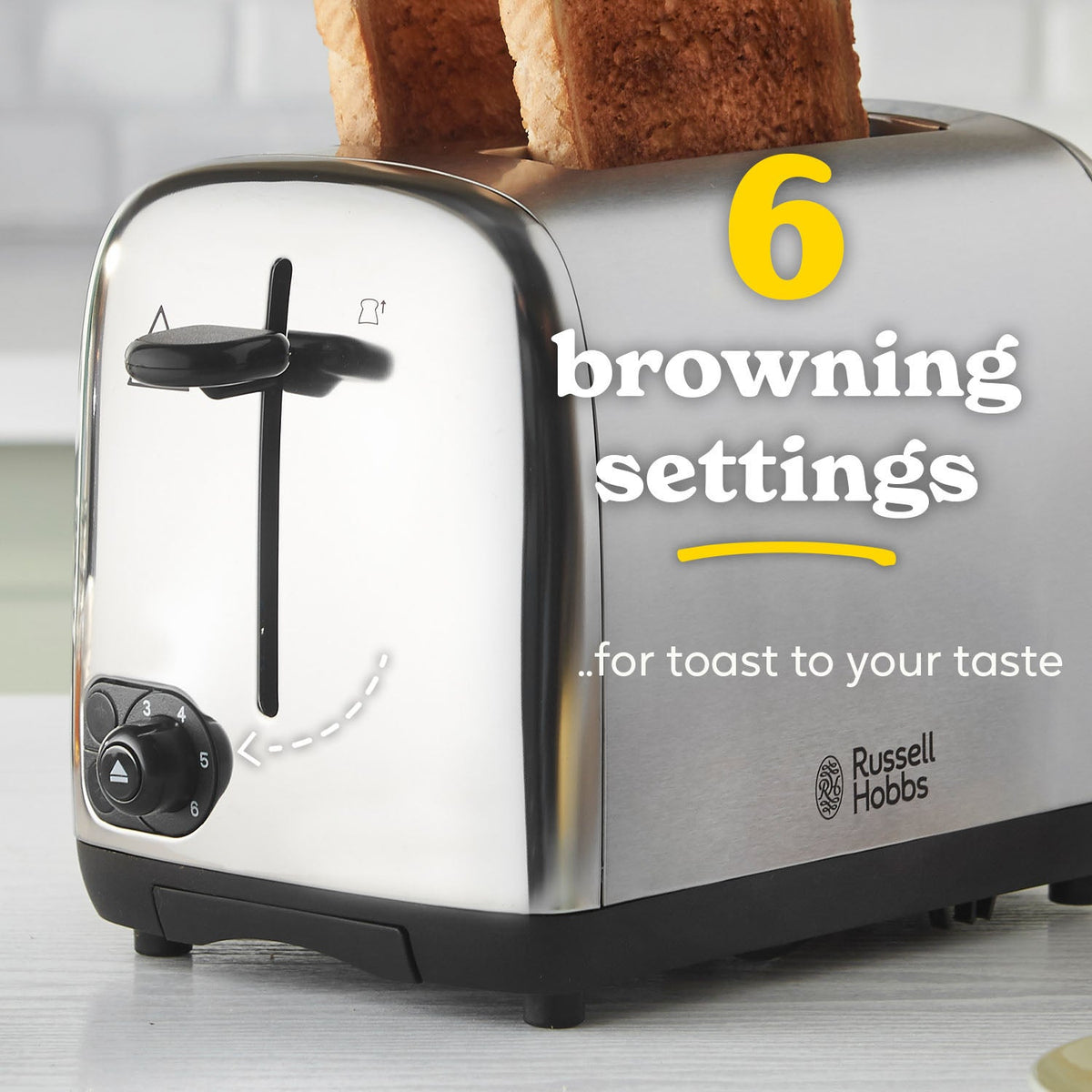 Russell Hobbs Adventure 2 Slice Toaster - Brushed Stainless Steel - 24080 | Lally's Electrical Dundalk - image 2