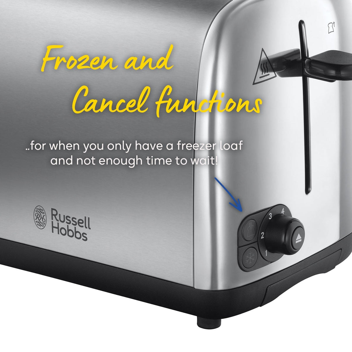 Russell Hobbs Adventure 2 Slice Toaster - Brushed Stainless Steel - 24080 | Lally's Electrical Dundalk - image 4