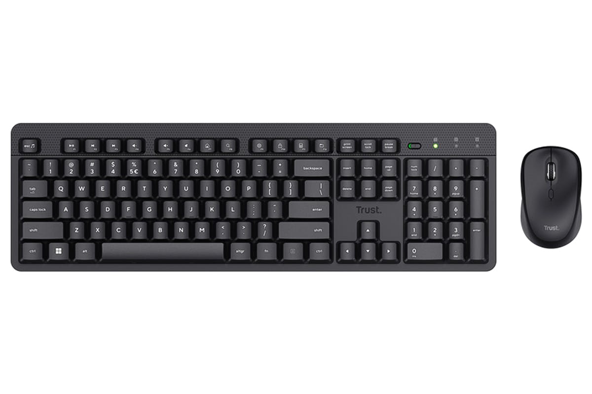 Trust Ody II Silent Wireless Keyboard & Mouse UK Layout | 25022 product view