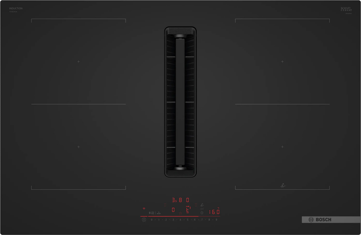 Bosch Series 6 80cm Vented Induction Hob - Matt Black - PVQ81AH26E | Lally's Electrical Dundalk