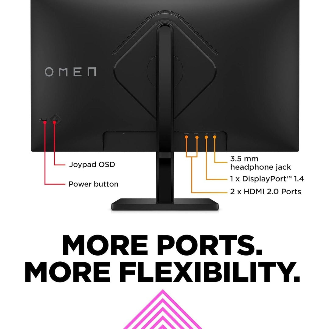HP OMEN 27” FHD 165 Hz Gaming Monitor – 1 ms, FreeSync Premium (780F9AAABU)