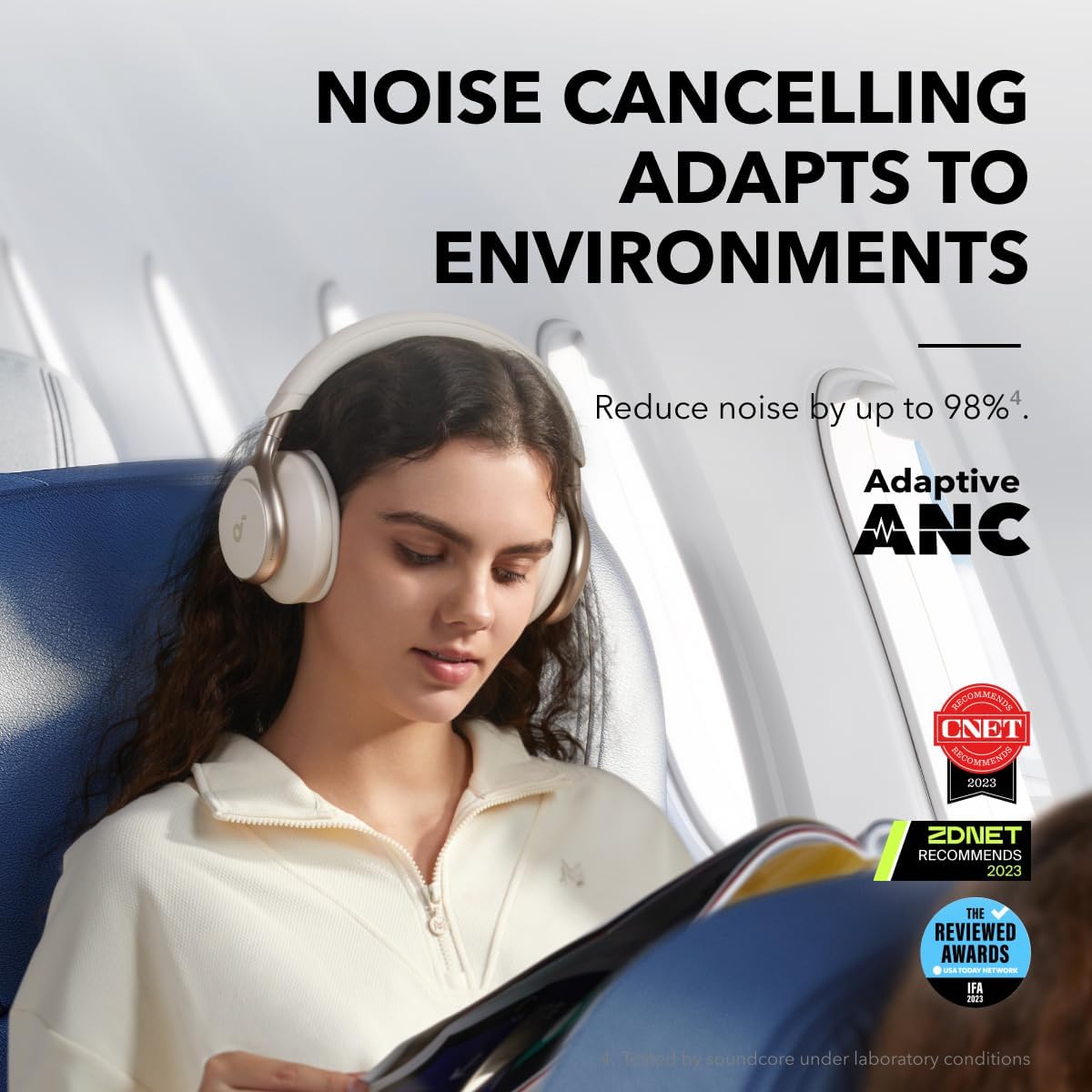 Soundcore Space One Adaptive ANC Headphones - White | A3035G21