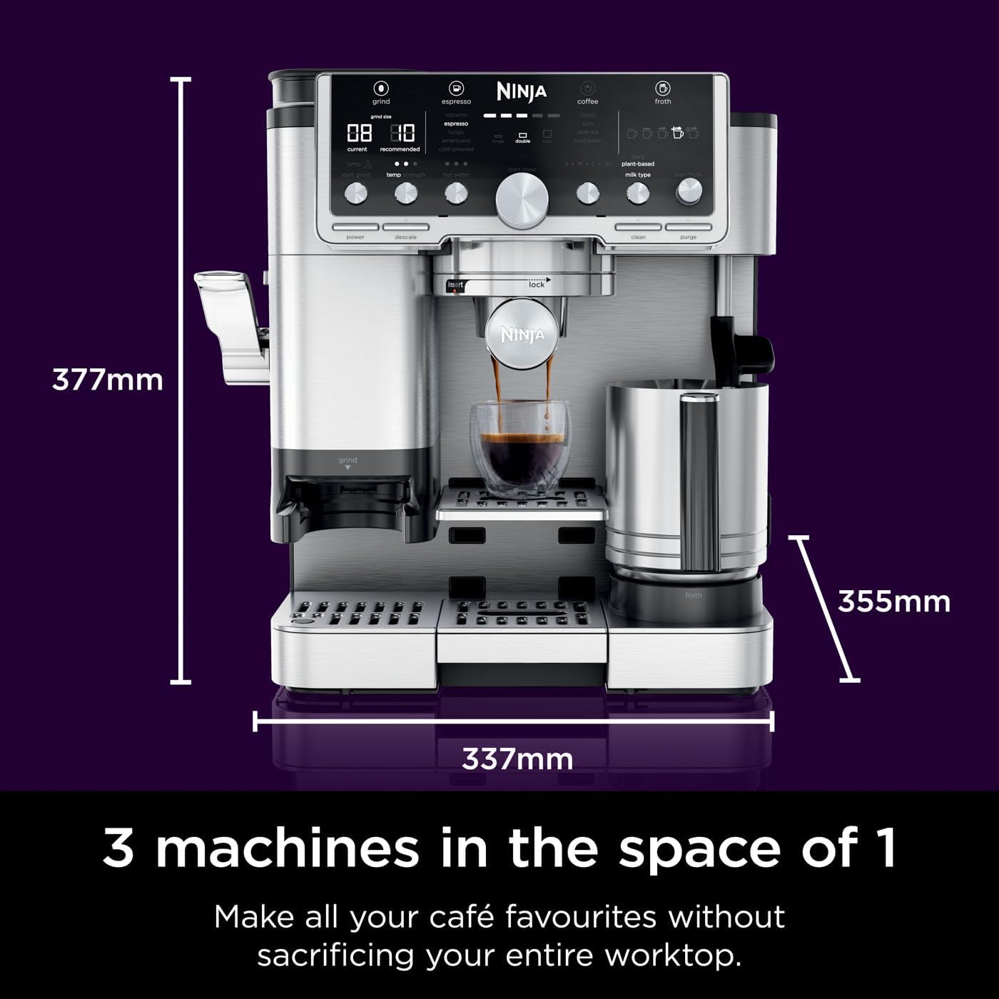 Ninja Luxe Café Pro 3‑in‑1 Espresso & Coffee Machine | ES701UK