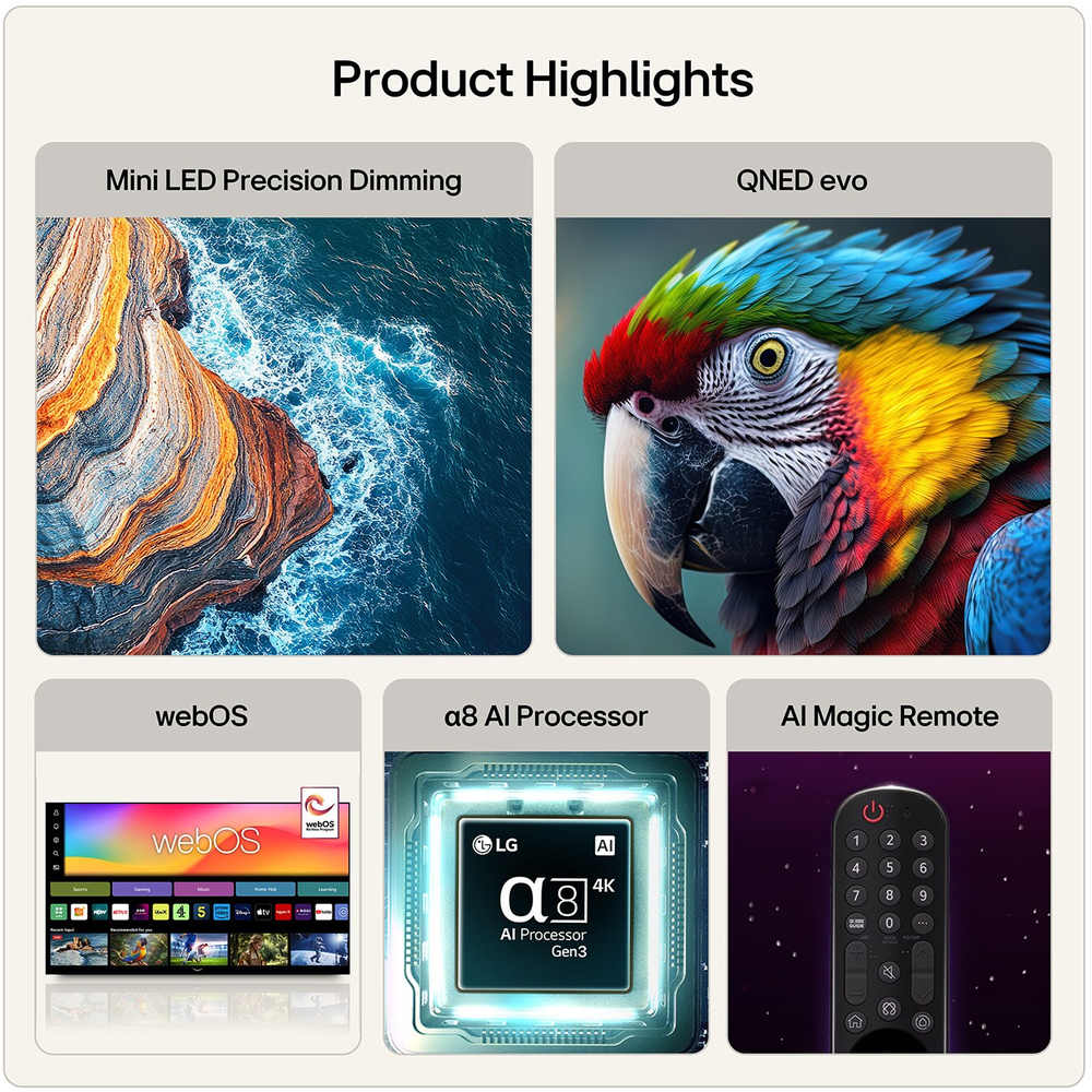 LG QNED86 65 Inch Mini LED Evo AI 4K Ultra HD Smart TV (2026) - 65QNED86B6B.AEI | Lally's Electrical Dundalk - image 2
