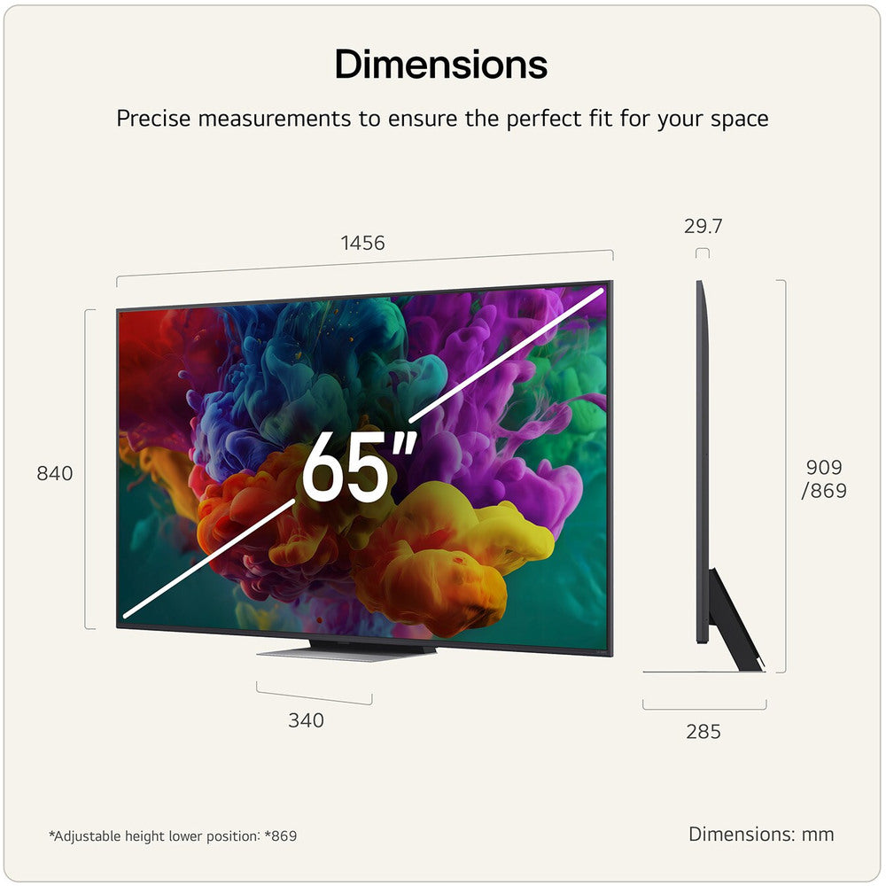 LG QNED86 65 Inch Mini LED Evo AI 4K Ultra HD Smart TV (2026) - 65QNED86B6B.AEI | Lally's Electrical Dundalk - image 3