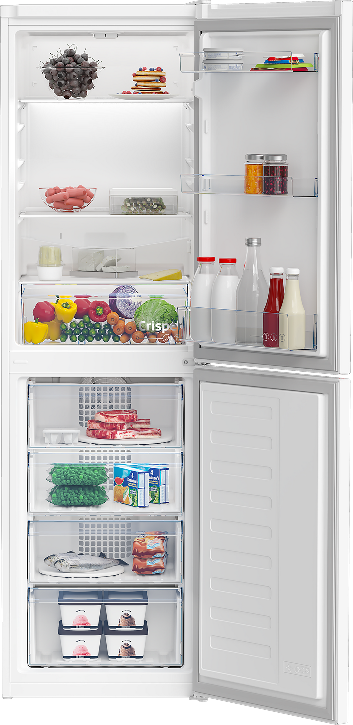Beko 270L Frost Free Fridge Freezer - White - CFG4582W | Lally's Electrical Dundalk - image 3