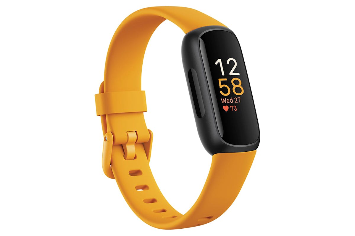 Fitbit Inspire 3 - Health & Fitness Tracker with 10-Day Battery & AMOLED Display - Black/Morning Glow | 79-FB424BKYW