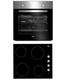 Beko BBSF210SX 60 cm Built-In Fan Oven + Ceramic Hob Pack