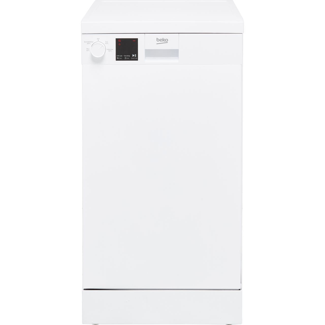Beko DVS04X20W Slimline Dishwasher in White (10 Place Settings)