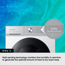 Samsung Series 6 AI 9KG, Condenser Tumble Dryer, Black | DV90DG6845LBU1