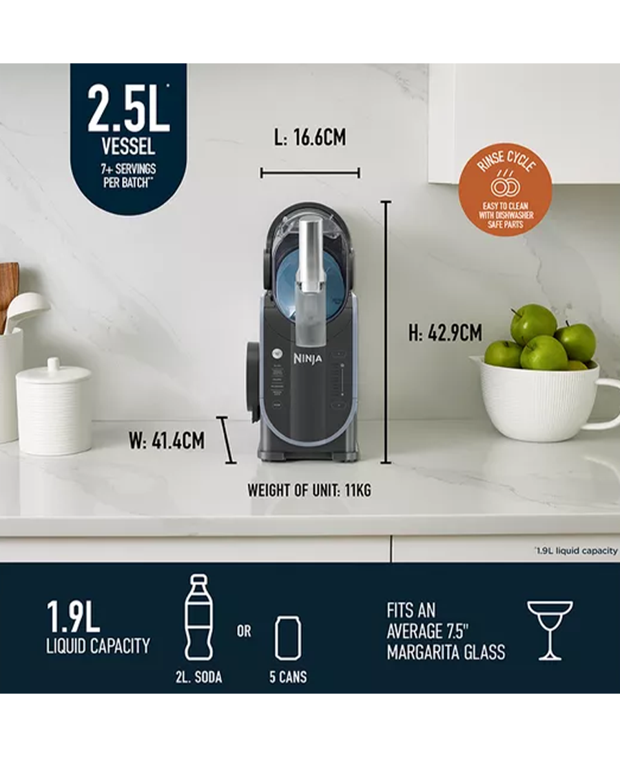 Ninja Slushi Machine Frozen Drink Maker | Artic Blue & Grey Lallys Electrical Dundalk FS301UK