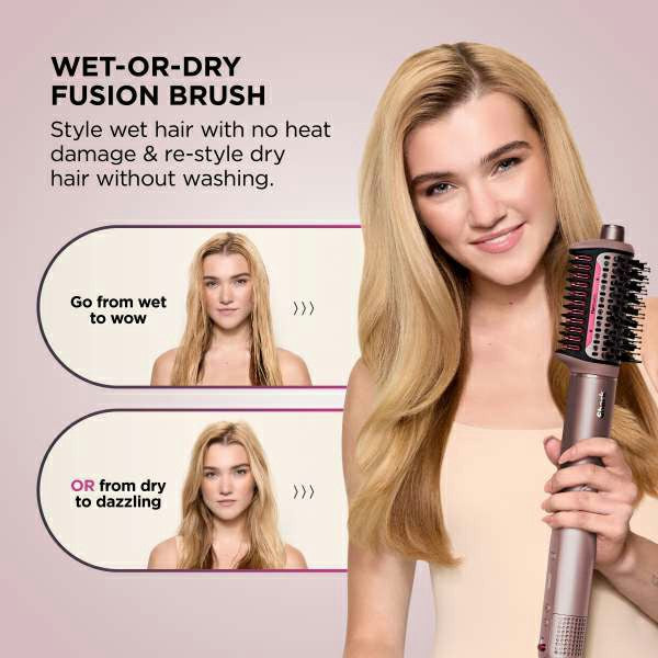 Shark FlexFusion Straight 5-in-1 Air Styler & Dryer HD652SUK (Cosmic Blush)