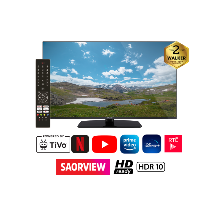 Walker 24 Inch Smart HD LED TV | WPS24241BK