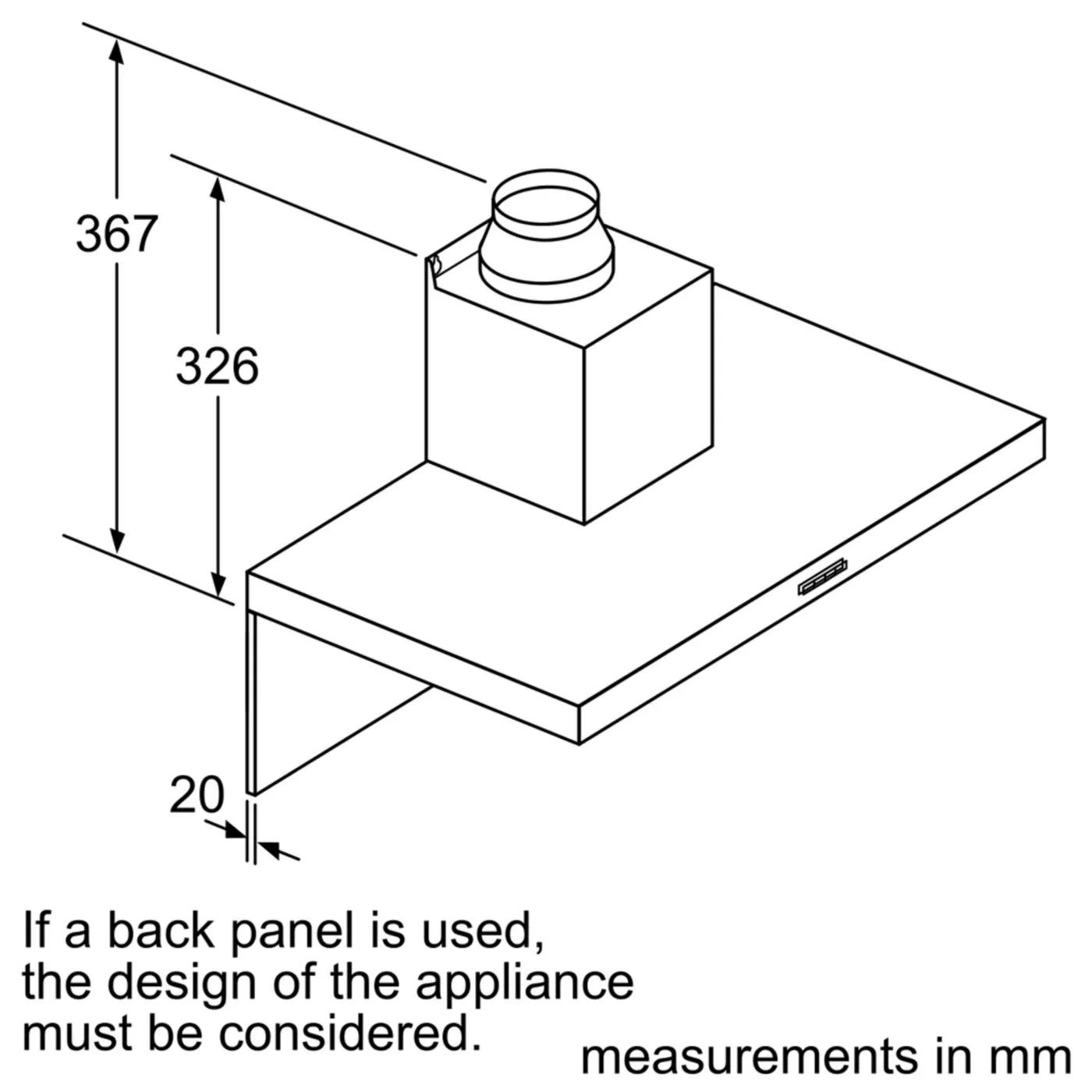 Bosch DWB96BC60B Series 2 90 cm Wall-Mounted Chimney Cooker Hood (Black)