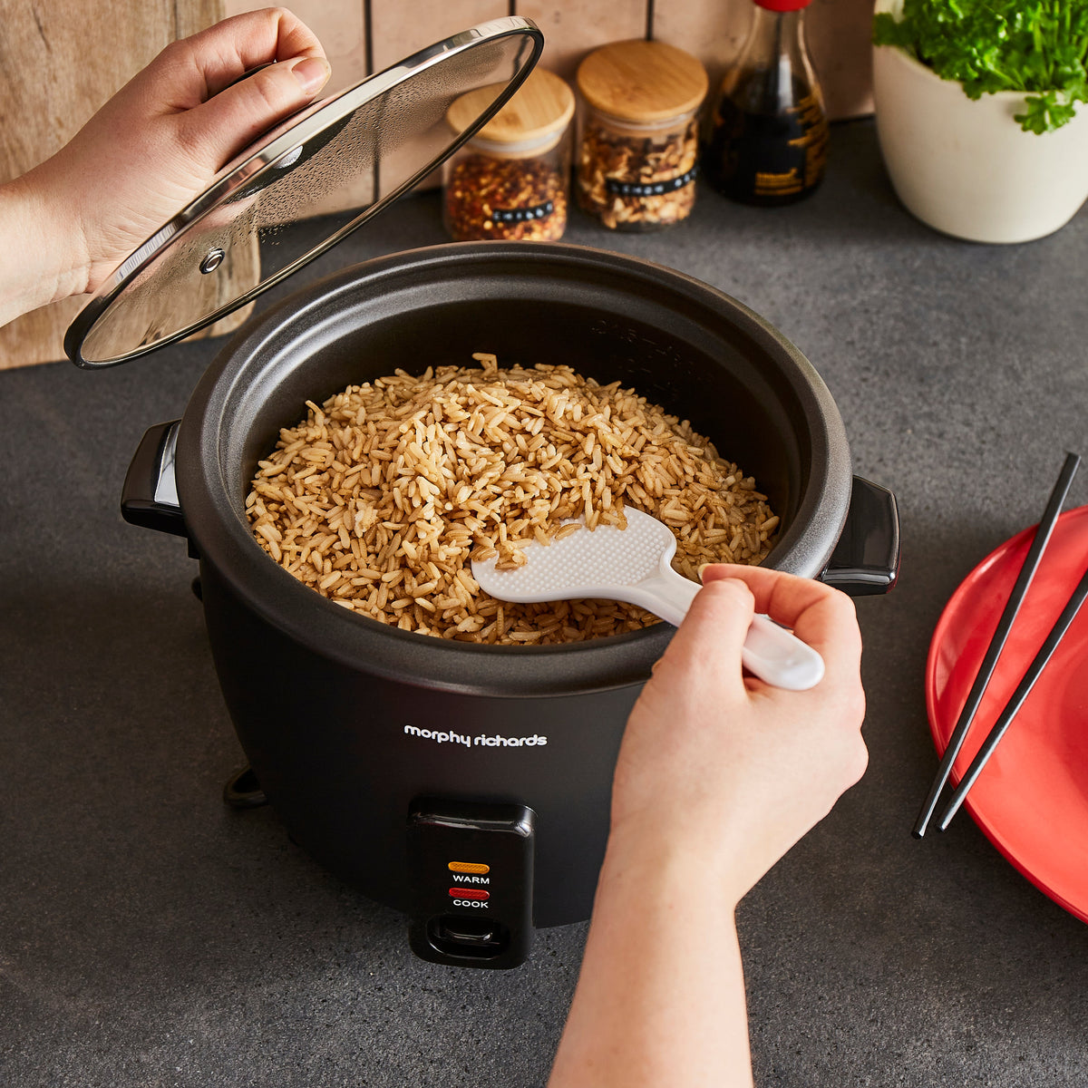 Morphy Richards 8-Cup Rice Cooker and Steamer - Black - 471001 | Lally's Electrical Dundalk - image 3