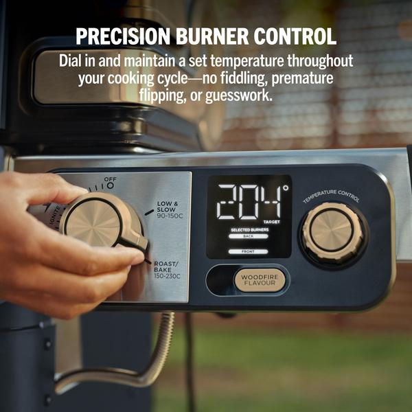 Ninja FlexFlame Outdoor Cooking System 5-in-1 Grill & Smoker | PG301UKBL