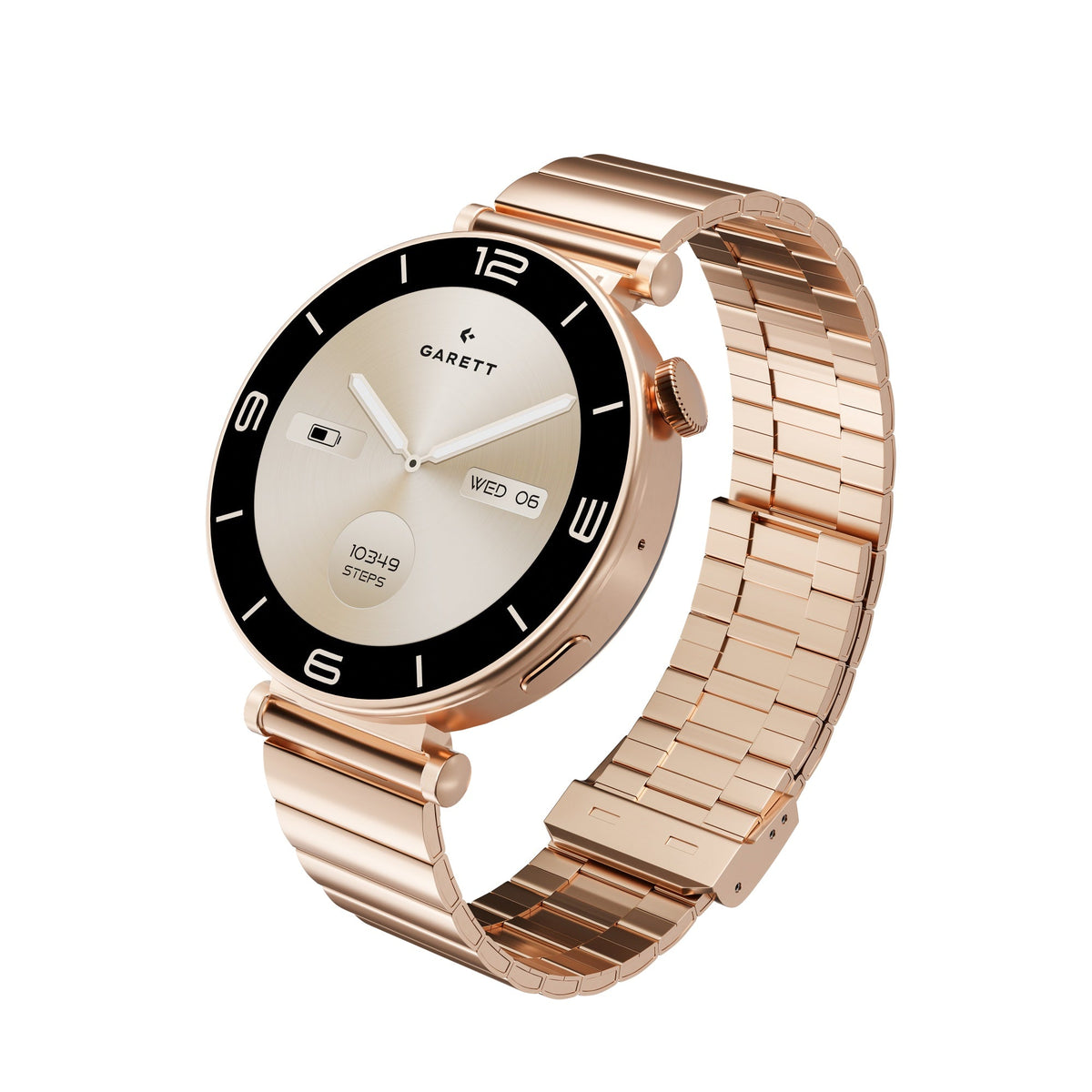 Garett Rose Smartwatch - Gold Steel - ROSE GOLD STEEL | Lally's Electrical Dundalk