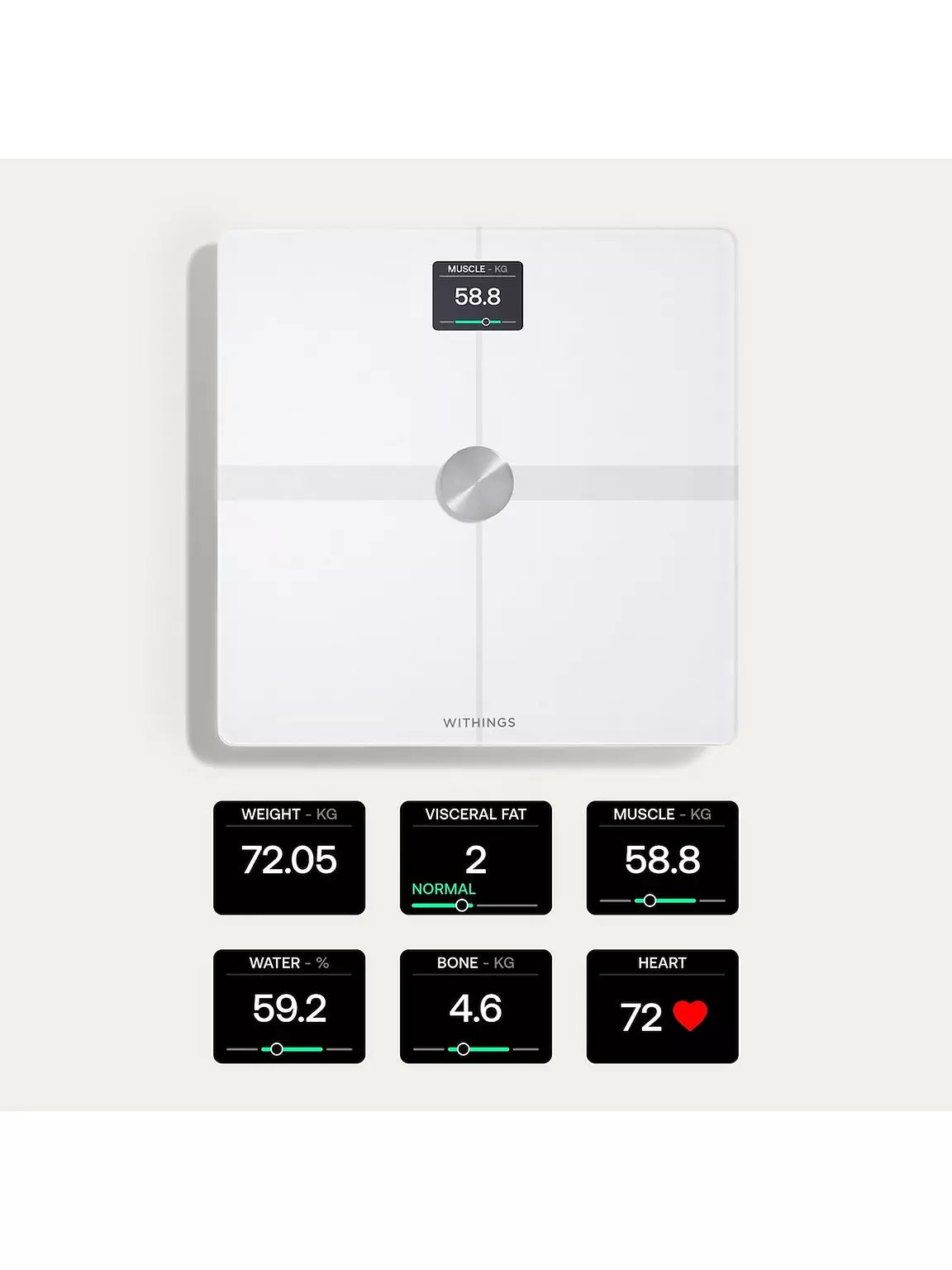 Withings Body Smart - Smart Scale with Body Composition & Weight Tracking - White | 78-WBS13-White-All-Inter
