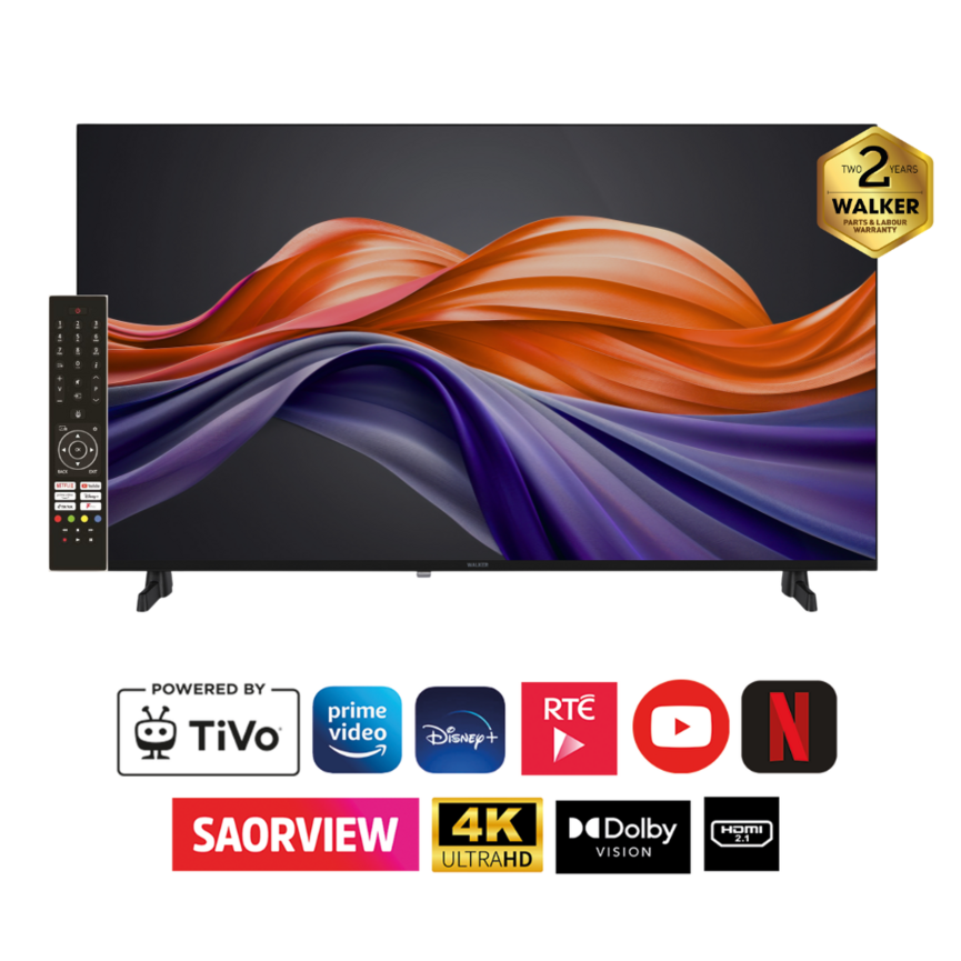 Walker 55-inch 4K Ultra HD Smart TiVo TV - WP4K55261 | Lally's Electrical Dundalk