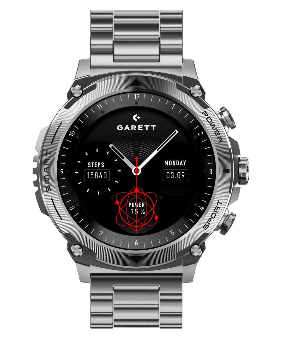 Garett Atom Smartwatch - Silver Steel - ATOM SILVER STEEL | Lally's Electrical Dundalk - image 3