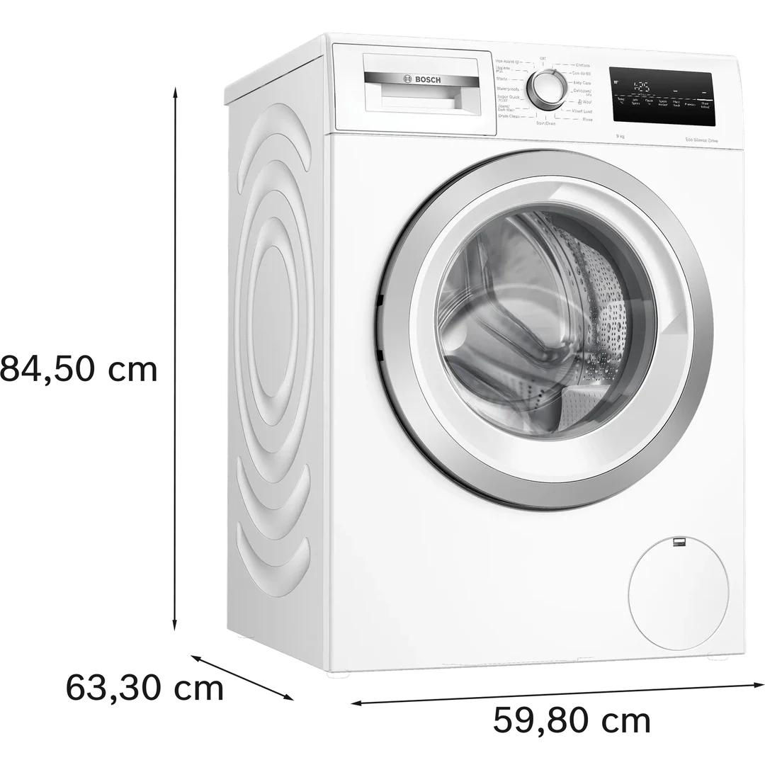 Bosch Series 4 Washing machine, Front Loader 9kg 1400 rpm - White | WAN28259GB Bosch Washing Machine Lallys Electrical Ireland