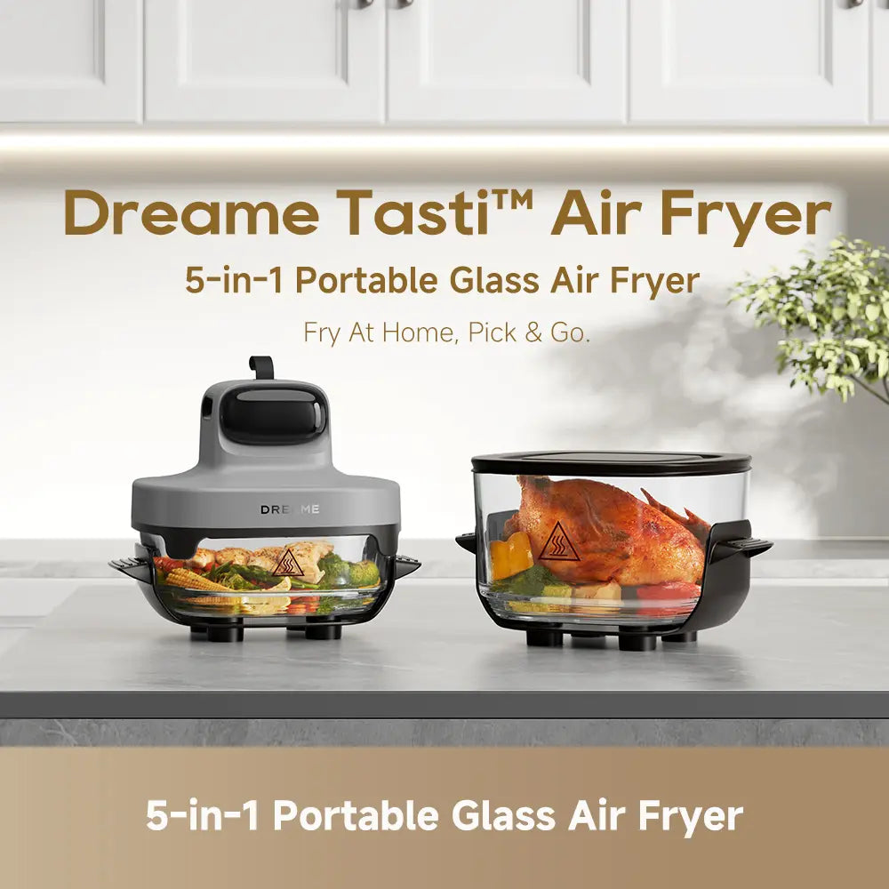 Dreame Tasti 5-in-1 Glass Air Fryer Grey - PT60_GREY | Lally's Electrical Dundalk - image 4