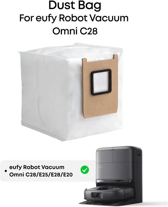 Eufy 3L Robot Vacuum Dust Bags 3 Pack for Omni E28, E20 3 in 1 & E25 | T29YQA20