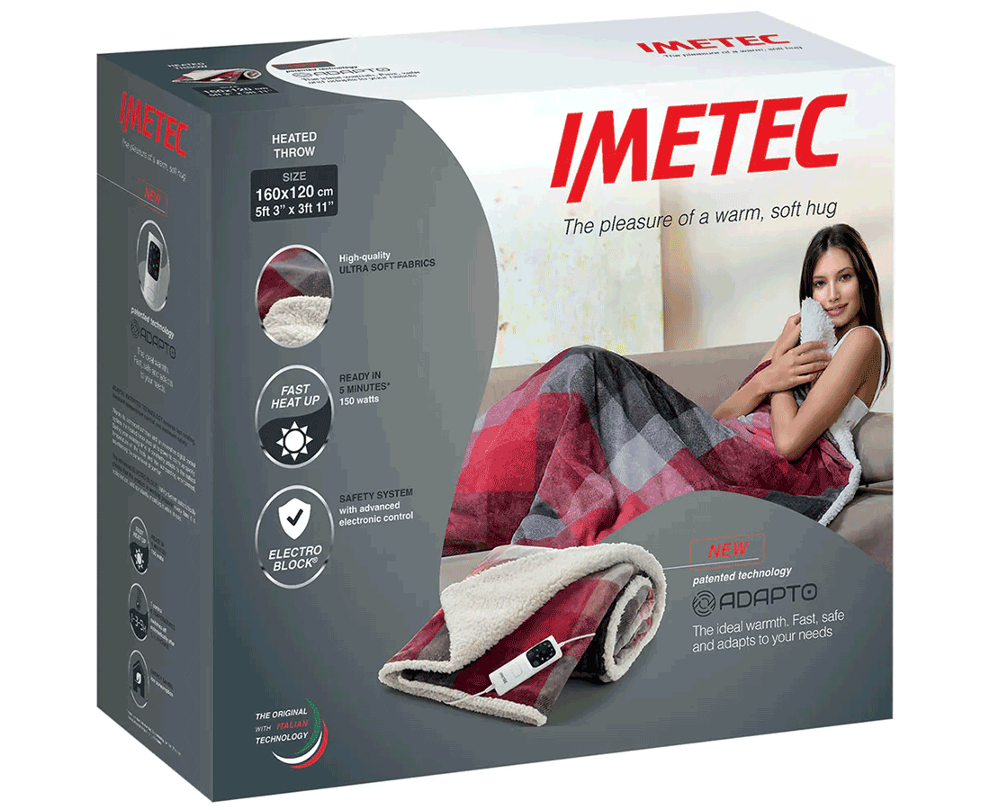 Imetec Heated Throw | Tartan