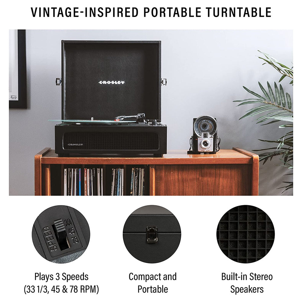 Crosley Voyager Bluetooth Record Player Black | CR8017B-BK view 3