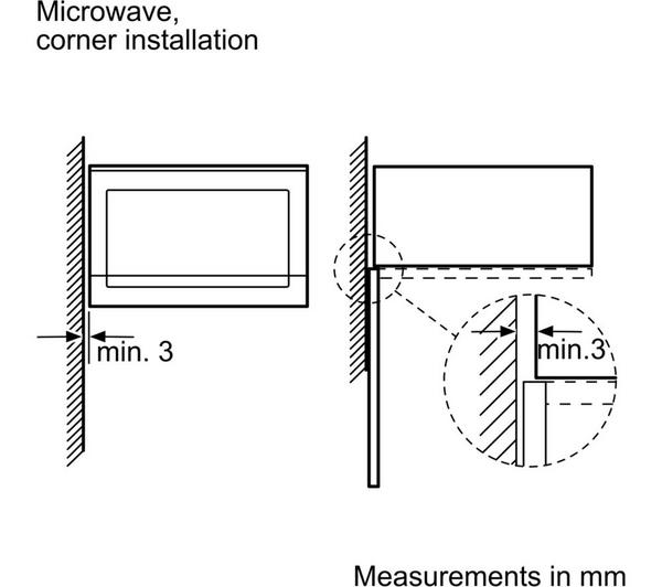 Neff HLAWD23N0B Built-in 20 L Solo Microwave (Black)