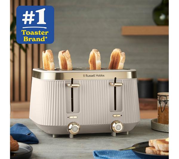 Russell Hobbs 26771 4-Slice Toaster (Stone)