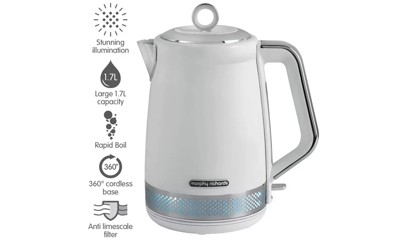 Morphy Richards Illumination Jug Kettle — Model 108021 (White)