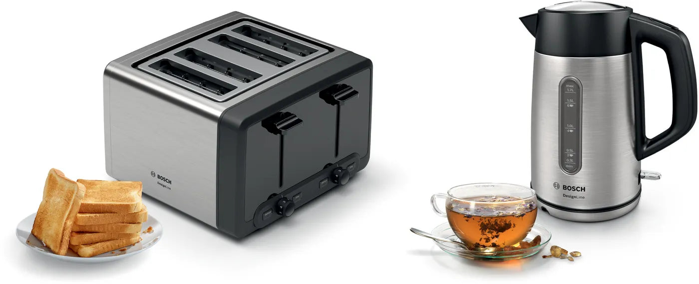 Bosch DesignLine 4-Slice Toaster — Model TAT4P440GB (Stainless Steel)