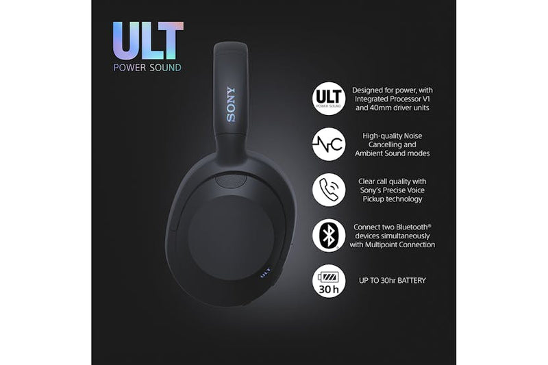Sony WH-ULT900N Wireless Noise-Cancelling Over-Ear Headphones (Black)