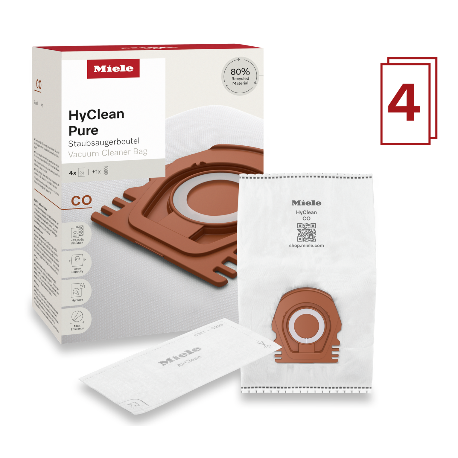 Miele HyClean Pure CO vacuum cleaner bag | 12557080 Miele Vacuum Accessories Lallys Electrical Ireland