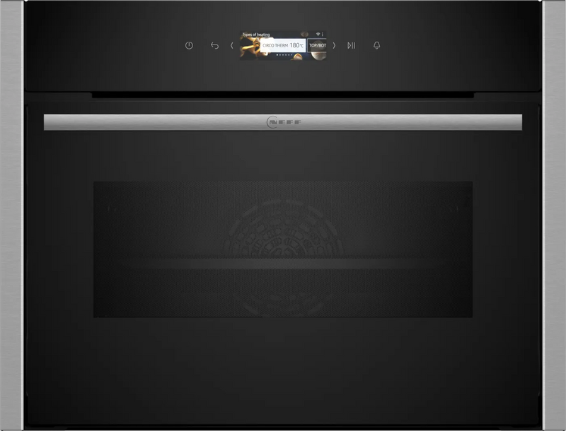 NEFF C24MR21N0B N 70 Built-in Compact Oven with Microwave Function (45 L, Stainless Steel)
