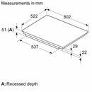 Neff N70 T68FHV4L0 80 cm Flex Induction Hob (Black)