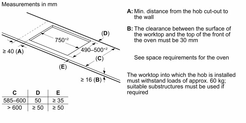 Neff N70 T68FHV4L0 80 cm Flex Induction Hob (Black)