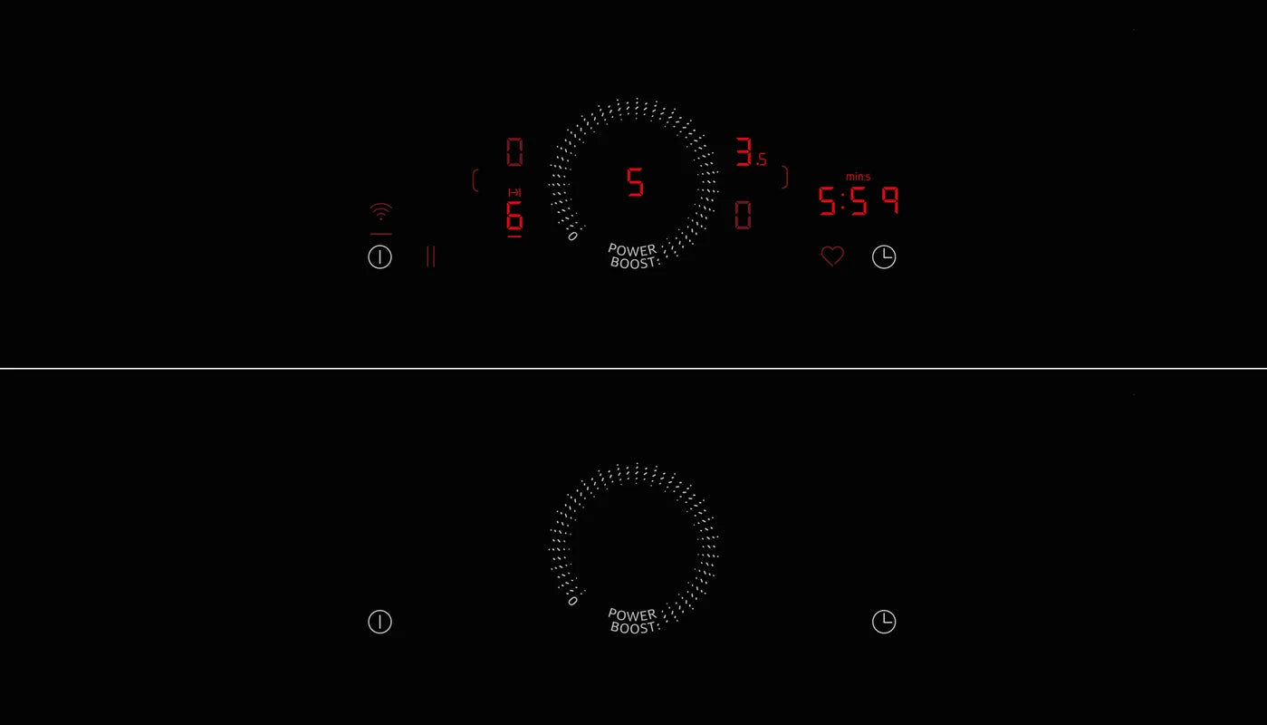 Neff V58NHQ4L0 N 70 80 cm Vented Induction Hob with Integrated Extraction (Black)