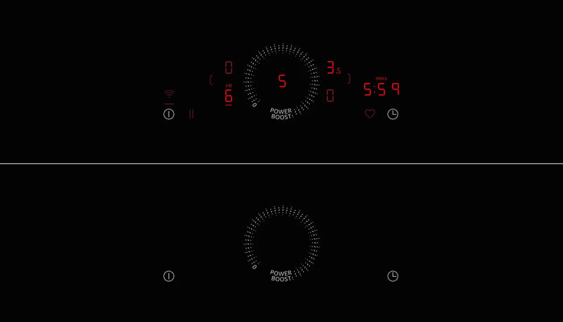 Neff V58NHQ4L0 N 70 80 cm Vented Induction Hob with Integrated Extraction (Black)