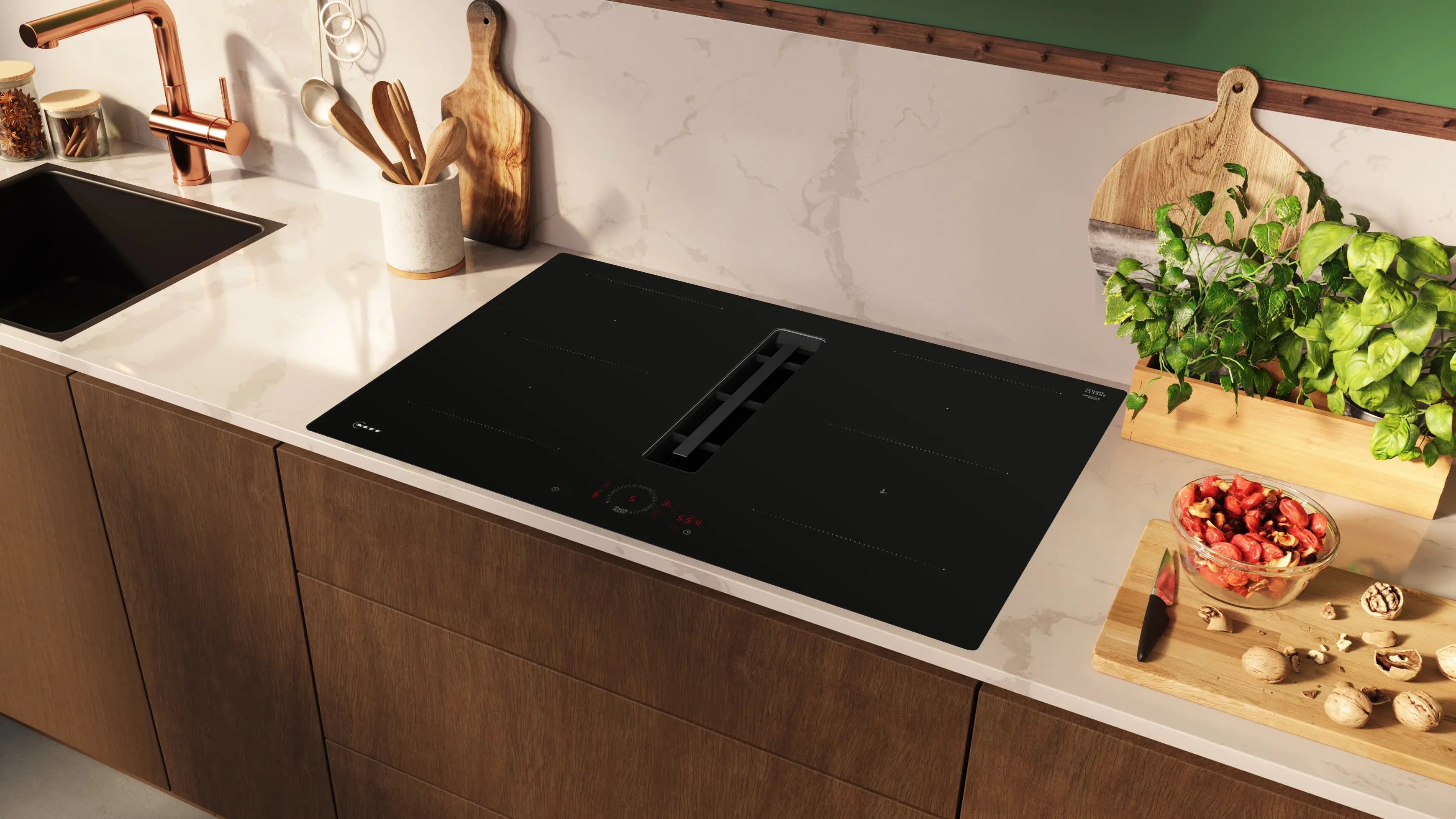 Neff N70 80cm Induction Hob with Integrated Ventilation V58NHQ4L0