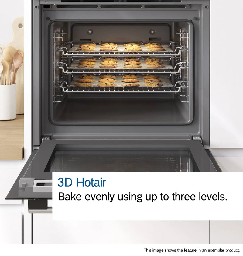 Bosch HQA534BS3B Series 4 Built-in Electric Single Oven (71 L, Stainless Steel)