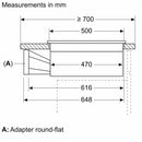 Neff V58NHQ4L0 N 70 80 cm Vented Induction Hob with Integrated Extraction (Black)