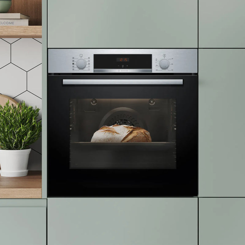 Bosch HQA534BS3B Series 4 Built-in Electric Single Oven (71 L, Stainless Steel)