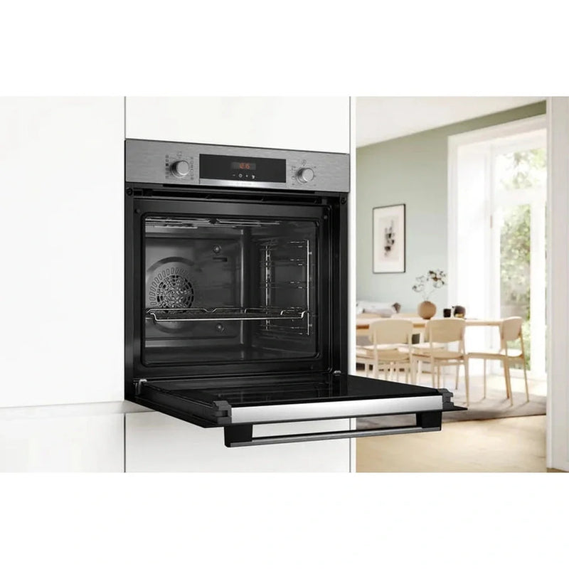 Series 4 Built-in oven with added steam function 60 x 60 cm Stainless steel | HQA574BS3B Bosch Oven Lallys Electrical Ireland
