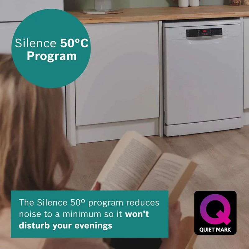 Bosch Series 2 free-standing dishwasher 60 cm White | SMS2HVW67G Bosch Dishwasher Lallys Electrical Ireland